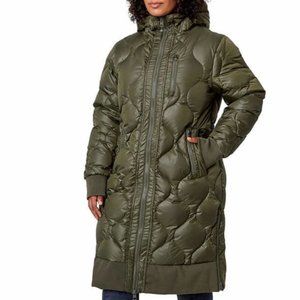 MONDETTA Women Quilted Down Parka 650 Fill Power--Green